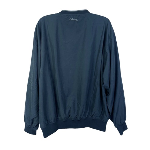 Cabelas Men’s Sweatshirt Large Black Windbreaker Pullover Lightweight Active - Picture 6 of 8